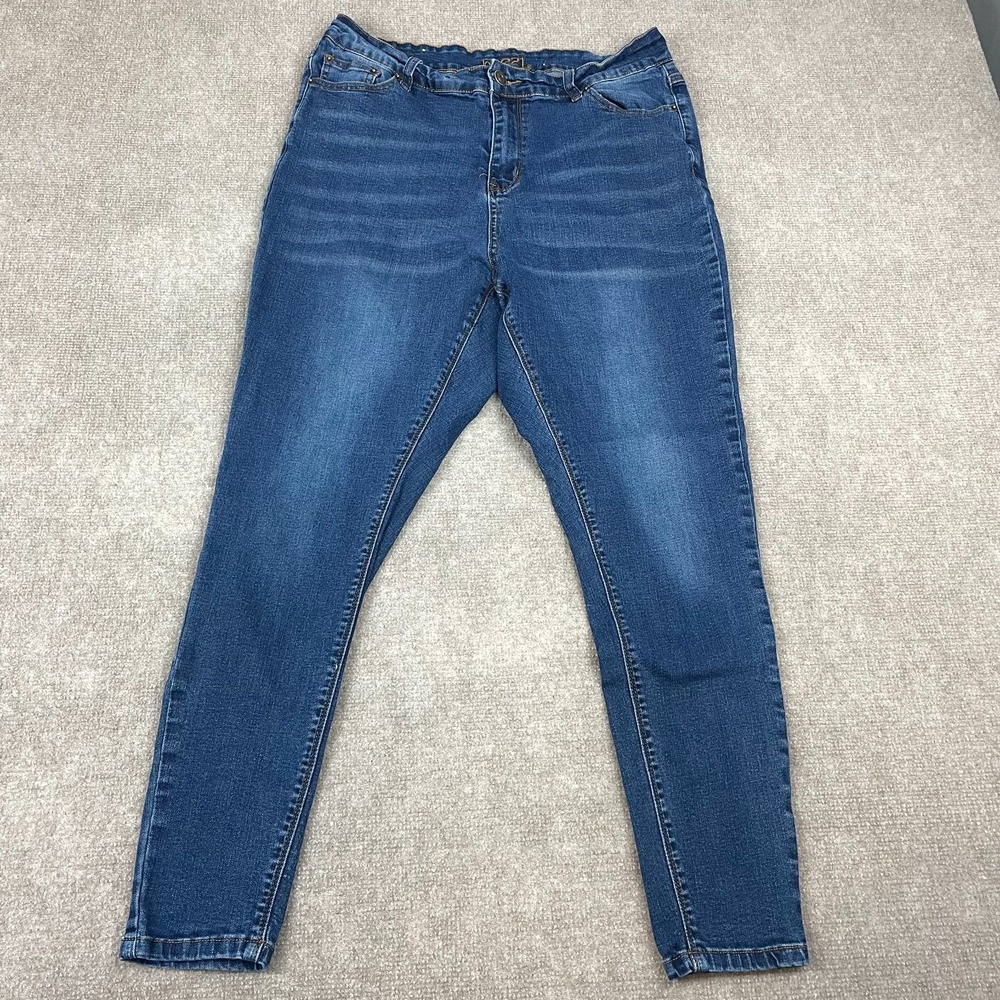 Rue21 Uber High Rise Jegging Jeans Women 16R Blue Denim Stretch Cotton High Rise